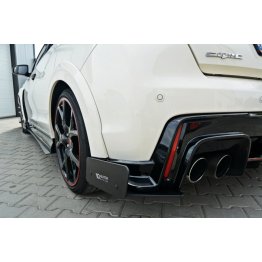 Накладки сплиттеры боковые вариант 2 на задний бампер на Honda Civic IX Type R